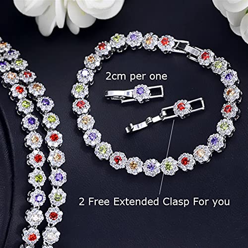 Conjuntos de Joyas Antialérgicos con Circonitas Multicolor para Evitar Rojeces 2
