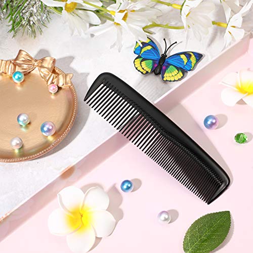 4 Pieces Hair Combs Plastic Pocket Combs Fine and Standard Tooth Hair Cutting Comb Fine Dressing Styling Combs Hairdressing Barber Salon Comb for Women Men Hair Care Tool (Black) - Image 7