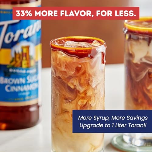 Image of Torani Sugar Free Brown Sugar Cinnamon Syrup 1L - Keto, 0 Calorie
