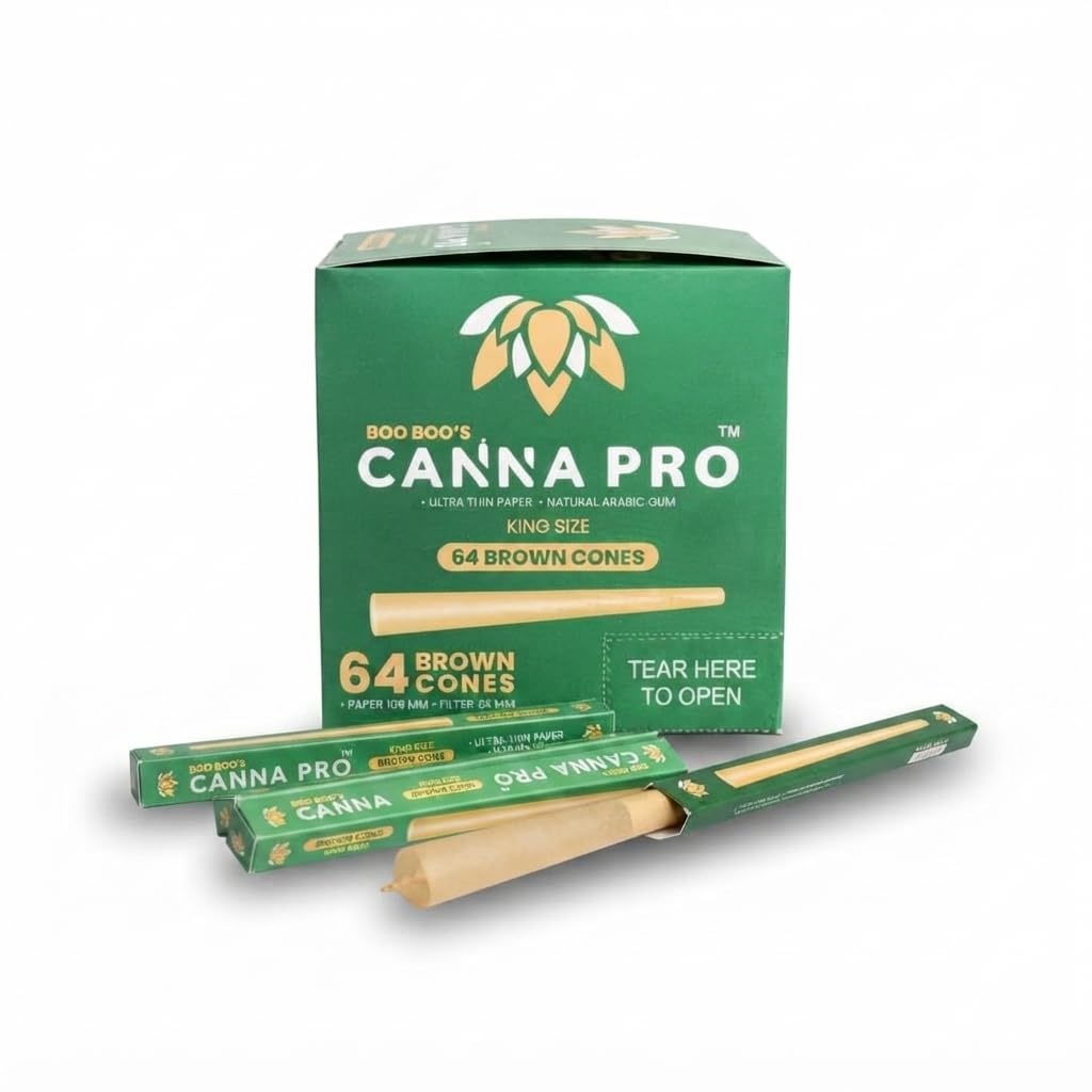 OutonTrip Canna Pro Pre-Rolled Cones – King Size Rolling Cones | Unbleached Brown Paper | Easy to Fill & Use | Pre-Rolled Paper Cones | Pack of 64-image-15