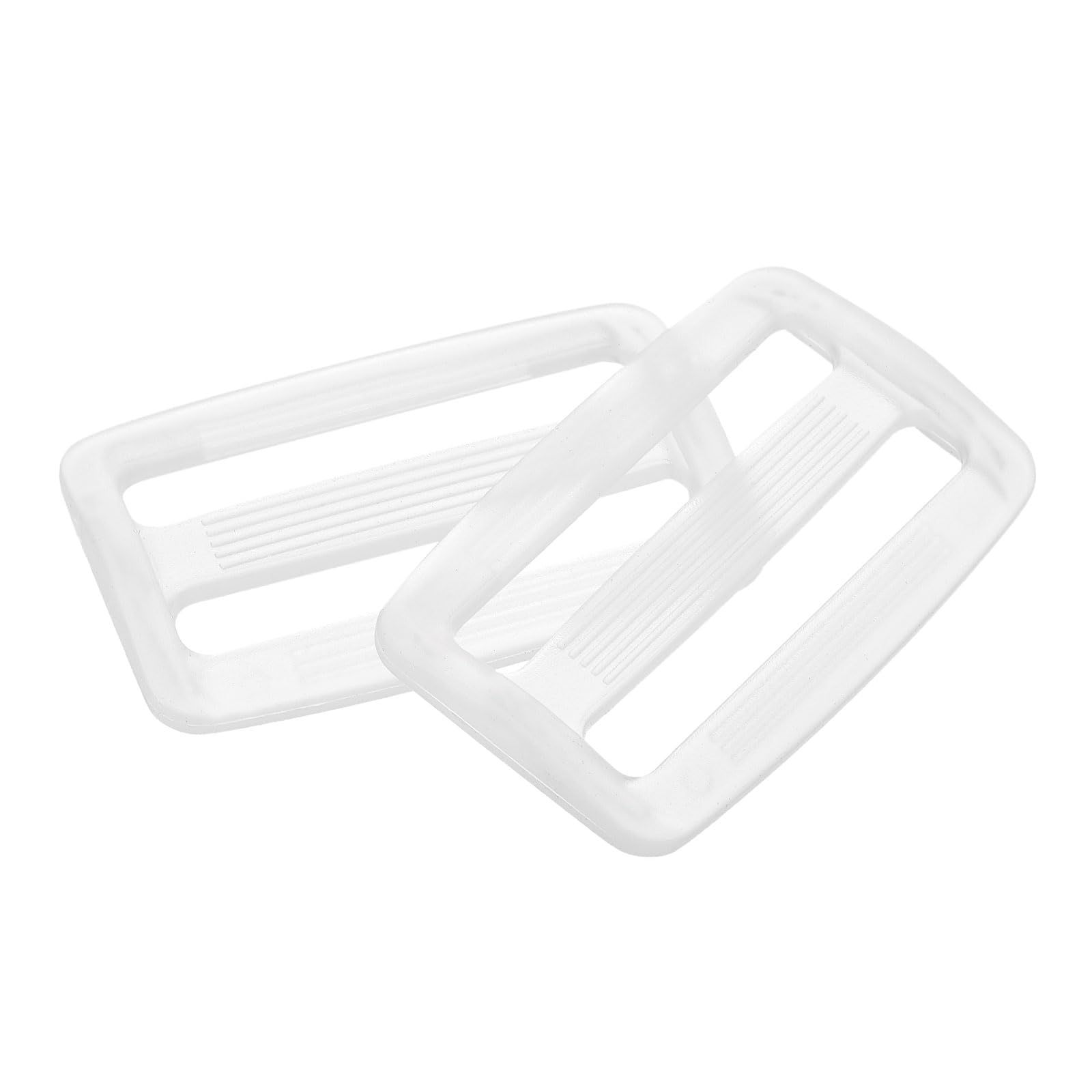 sourcing map 25Pcs Plastic Slide Buckle, 2" Tri-Glides Slides, Adjustable Webbing Buckles Fasteners for Backpack Purse Belt Webbing Strap, Transparent