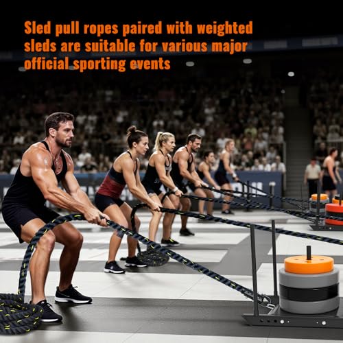 image for SOHIDAS 15FT Weight Sled Rope Workout Sled Pulling Ropes, Sled Push Gy
