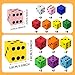 75PCS Foam Dice Set Small Colorful Dices with Number Dots for Math Game Building Toys Classroom Educational Toy Entertainment for Party Favor Birthday Gifts in 7 Colors (0.78inch) (Double Size)