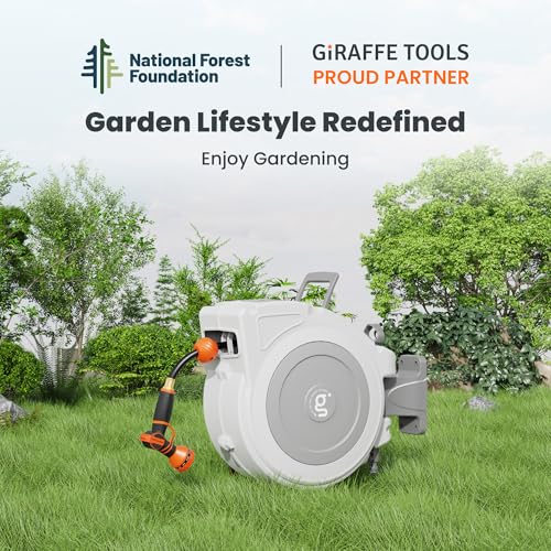 Giraffe Tools EUNW-1 Retractable Hose Reel 1/2 Inch X 65 Ft Heavy Duty Water Hose Reel thumb #6