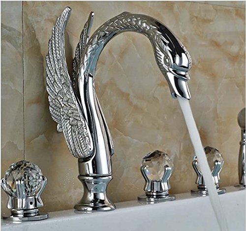 Robinet mélangeur baignoire Gowe 5 pièces montage sur bord haute pression