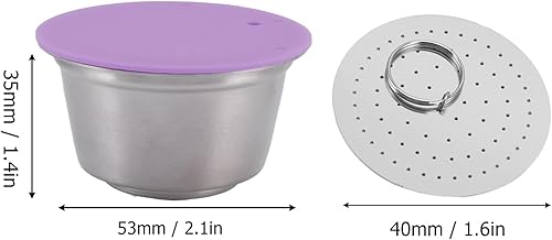 Miniatura 6 de Cápsulas de café reutilizables, cápsulas de café de repuesto de acero inoxidable, juego de tazas de filtro de café reutilizables con cubierta de