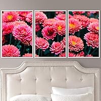 3 Piece Framed Canvas Wall Art Colorful Bouquet Canvas Prints Home Artwork Decoration for Living Room,Bedroom - 16