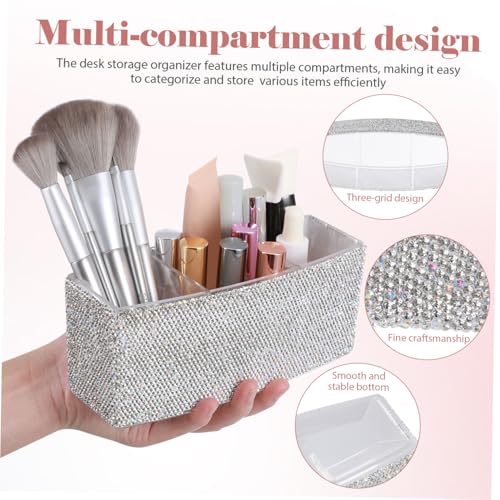 Rangement pinceaux à compartiments : optimisation d'espace bureau et beauté - 3