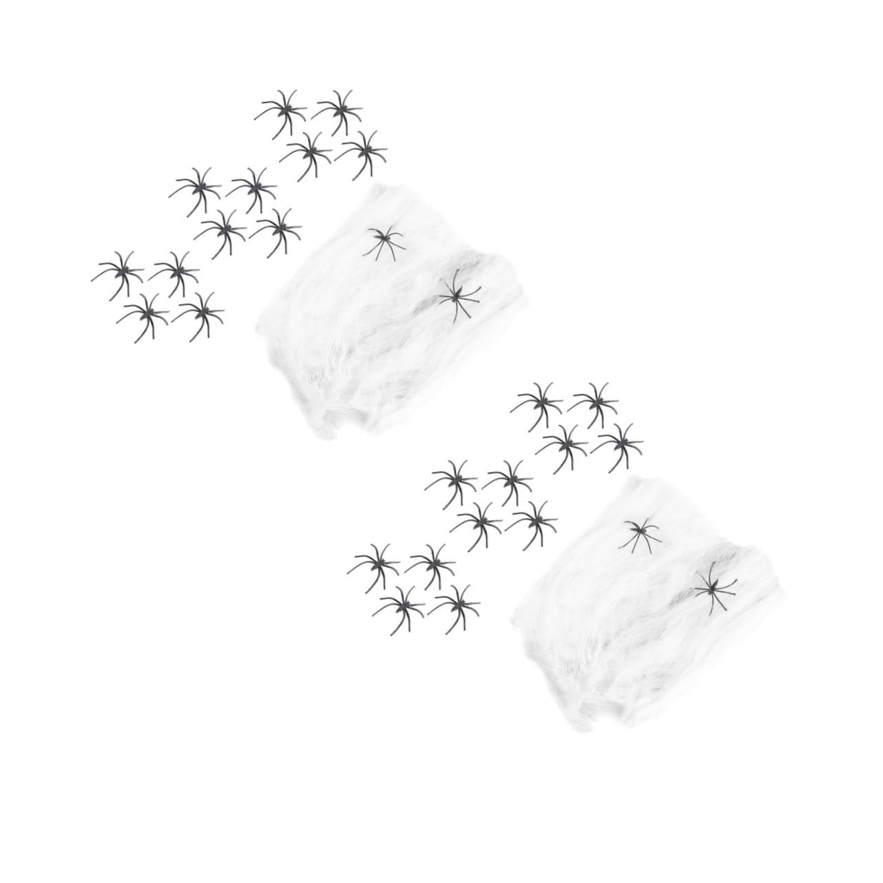 SUPVOX 2 Set Decorazione Halloween Ragno Cotone Allarmante Ragno di Halloween Sospeso Decorazioni Impostore Arredamento Ragnatela Ragnatele Bianca 10 Confezioni*2