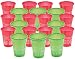 Christmas Plastic Humorous Cups Bulk, Pack of 50 Holiday Deposable Party Drinking Cups, Green and Red, By 4E’s Novelty