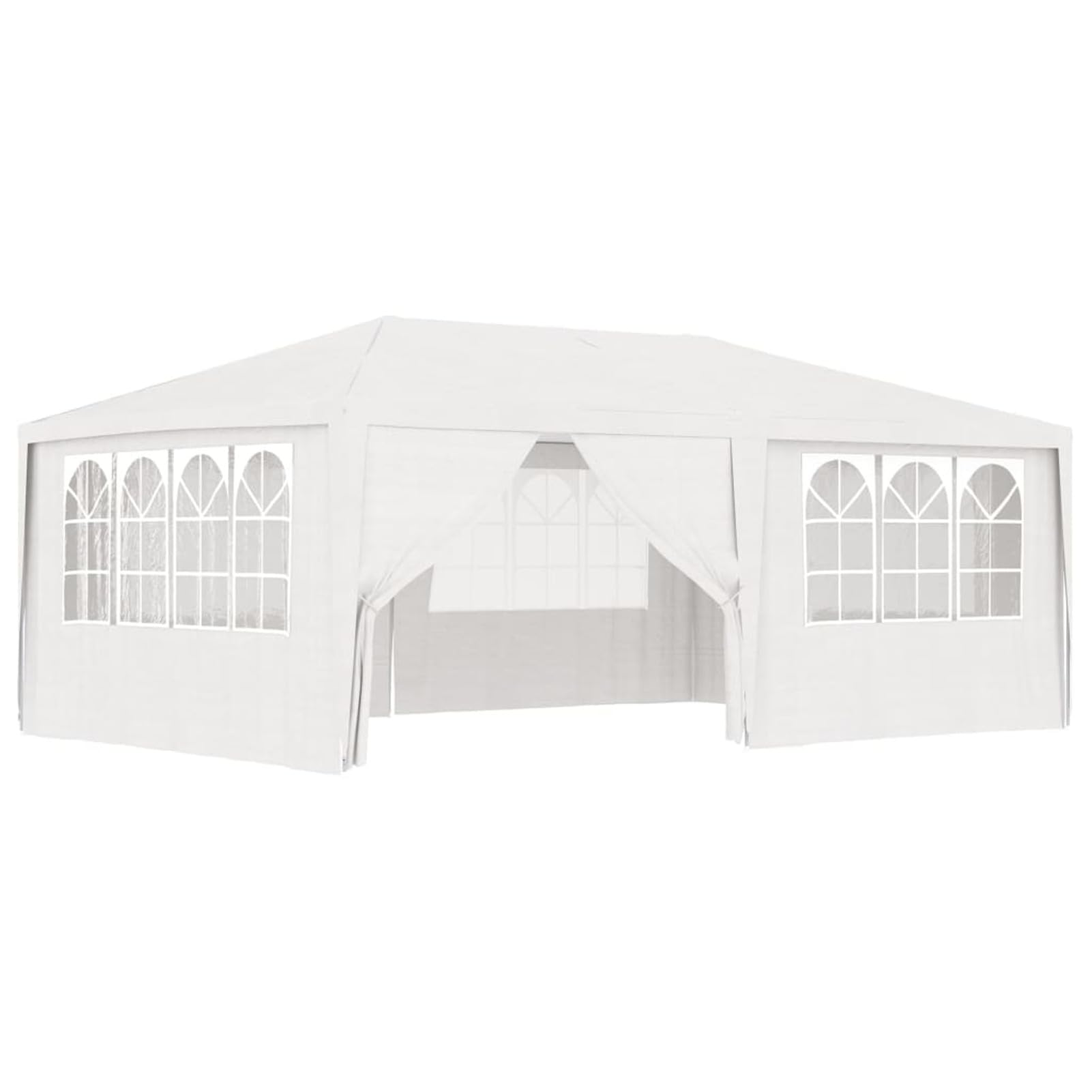 Gazebo Professionale con Pareti 4x6 m Bianco 90 g/m²,Gazebo Pergola Con Telo Impermeabile Richiudibile E Struttura Rettangolare In Acciaio Inossidabile Ad Alta Densità,Per Arredo Giardino,Terraz
