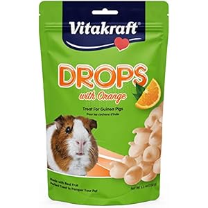Vitakraft Drops Guinea Pig Treat Orange Yogurt Treats for Guinea Pigs Orange 53 Ounce Pack of 1