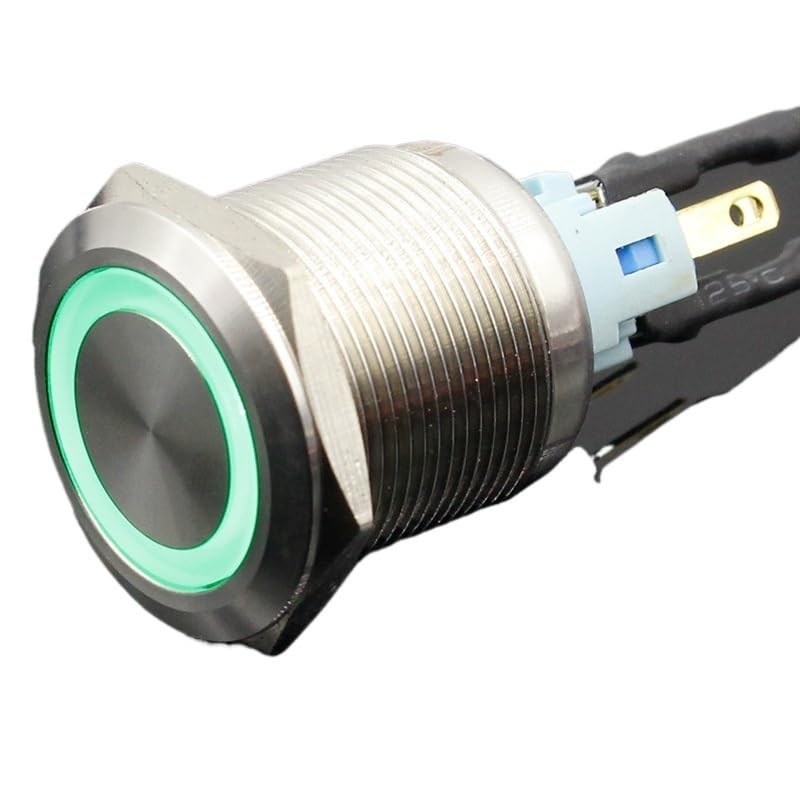 5 個 16/19/22 ミリメートル防水金属プッシュボタンスイッチ LED ライトモメンタリラッチ車のエンジン電源スイッチソケット 5V 12V  24V 220V - AliExpress 5V 12V 24V 220V 22mm電源ボタンスイッチ1個(Switch socket,24V) 5V 12V 24V 220V 22mm電源ボタンスイッチ1個(Yellow,220V)