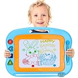 BABLOCVID Magnetic Drawing Board Toddler Toys for Boys Girls, 15 Inch Erasable Doodle Board for Kids Colorful Etch Education Sketch Doodle Pad Toddler Toys for Age 3 4 5 6 7 Year Old Boy Girl Blue