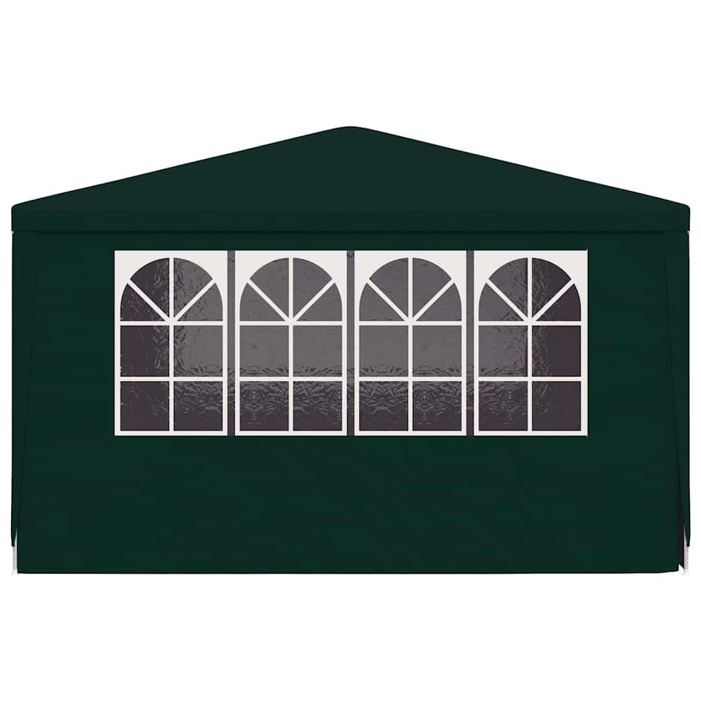 vidaXL Profi Partyzelt mit Seitenwänden UV-beständig Wasserbeständig Pavillon Festzelt Gartenpavillon Gartenzelt Garten Bierzelt 4x4m Grün 90g/m²