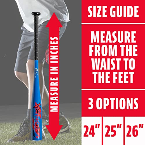 Image of Franklin Sports Venom Aluminum Official Youth Tee Ball Bat - Perfect for Soft Core Tee Balls (-10 and -11 Drop Weight)