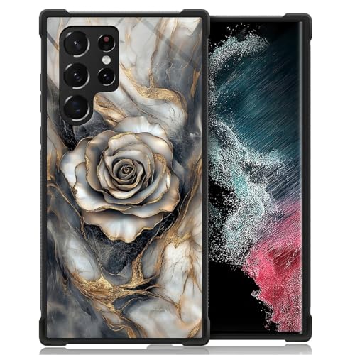 Coque Samsung S22 Ultra marbre rose gris doré antichoc et antidérapante