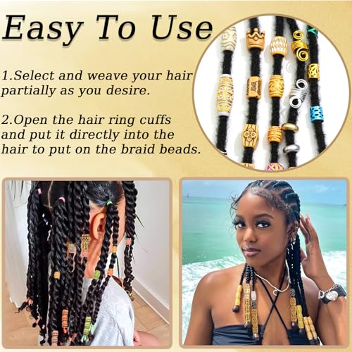 Perles en bois pour tresses et dreadlocks pour illuminer vos festivals d'été