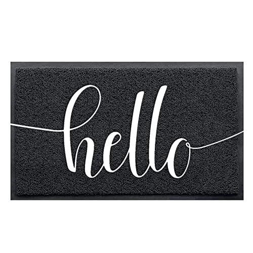 Door mat (30"x17.5",black), ahq durable welco…