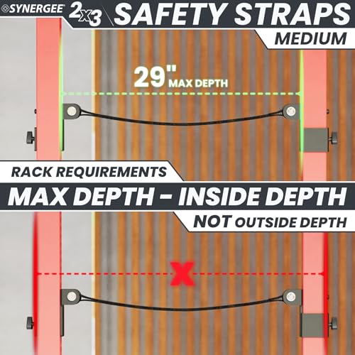Synergee Safety Straps – Fits 2x3 Racks 29" Depth 750 lb by Synergee - Used condition - Image 2