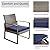 LOKATSE HOME Patio Conversation Bistro Set 5 Pieces Outdoor PE Wicker Rattan Sofa All Weather Furniture Cushioned Chairs and Ottomans with Tempered Glass Coffee Table for Backyard, Garden, Porch