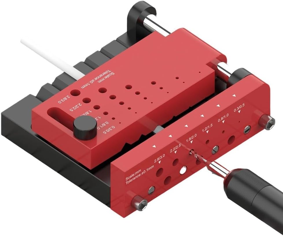Dowel Jig Center Drilling Positioning Module Tool For Round Rod Bars With CNC Aluminum Alloy Body And Hardened Steel Bushings For Long Term Use(T0012)