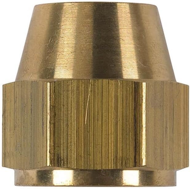 0.31 in. Flare Yellow Brass Nut - Pack of 5