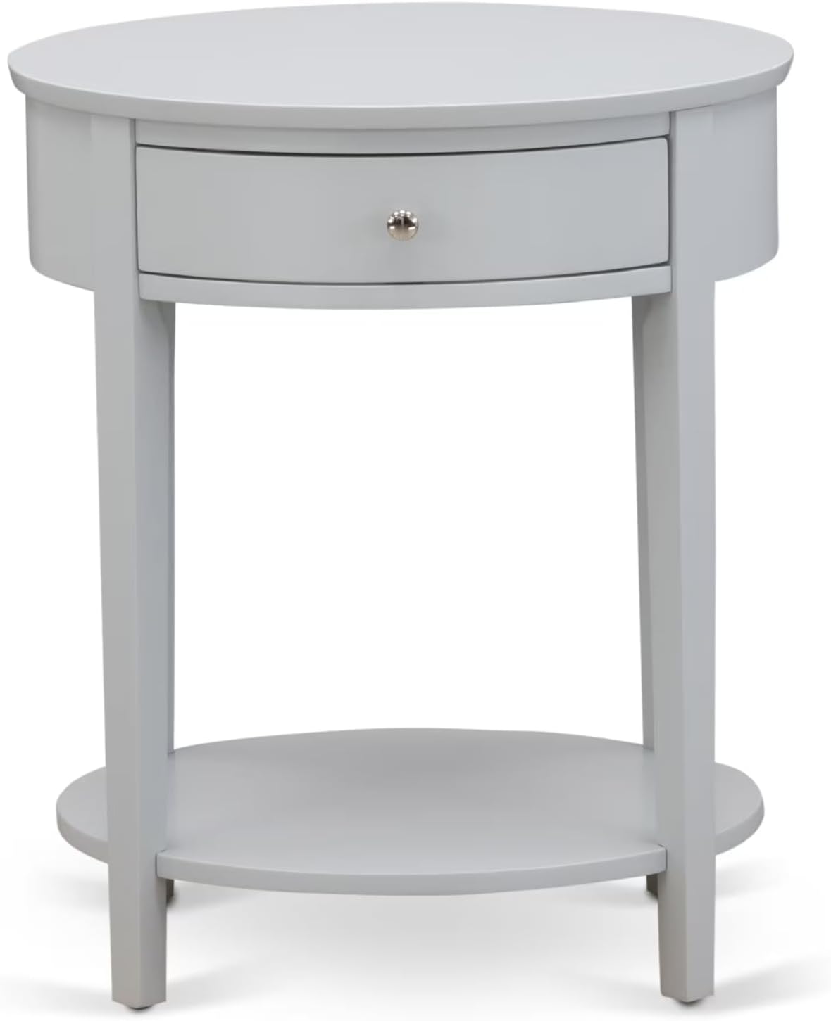 East West Furniture HI-14-ET Mid Century Nightstand with 1 Mid Century Modern Drawer, Stable and Sturdy Constructed - Urban Gray Finish