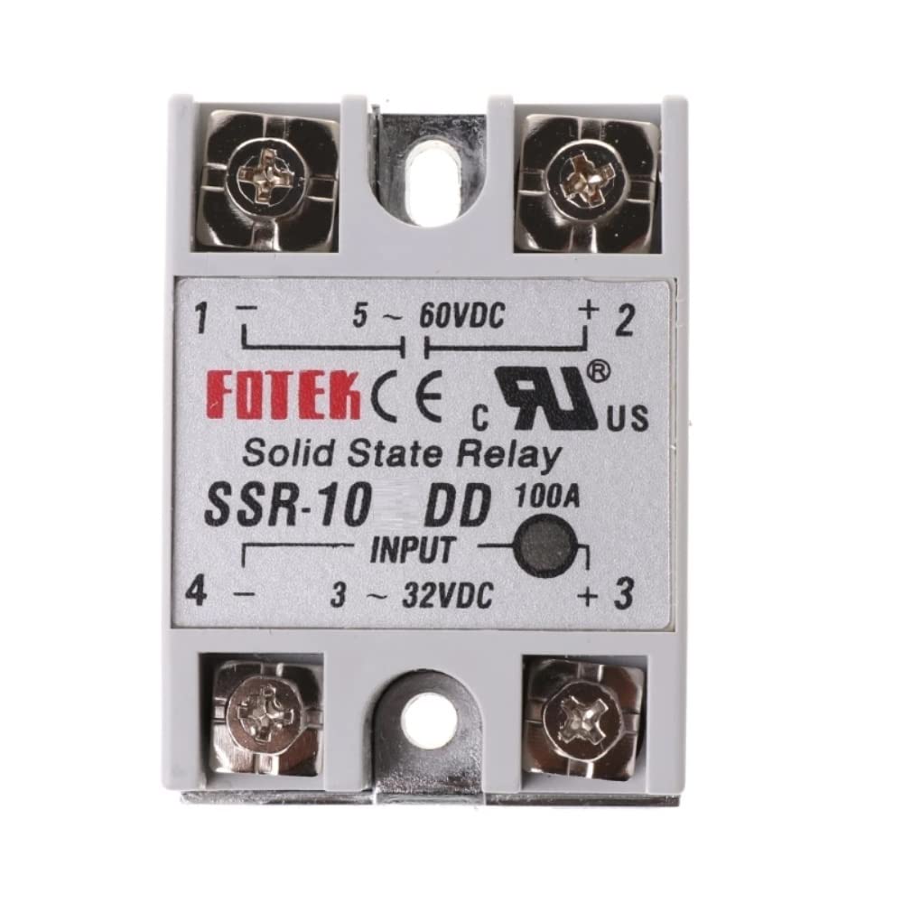 Fotek DC To DC 5-60V SSR-10DD Solid State Relay 3-32VDC/5-60VDC 10A