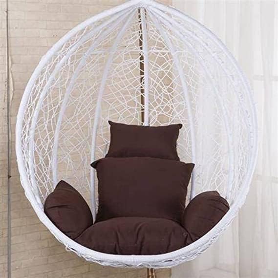 ANAND INDIA GROUPS Polyester Designer Cushion for Hanging Basket Swing Chair for Outdoor Egg Swing Chair/Garden Swing, Seat Padded Pillow Cushion (Brown)-image-43