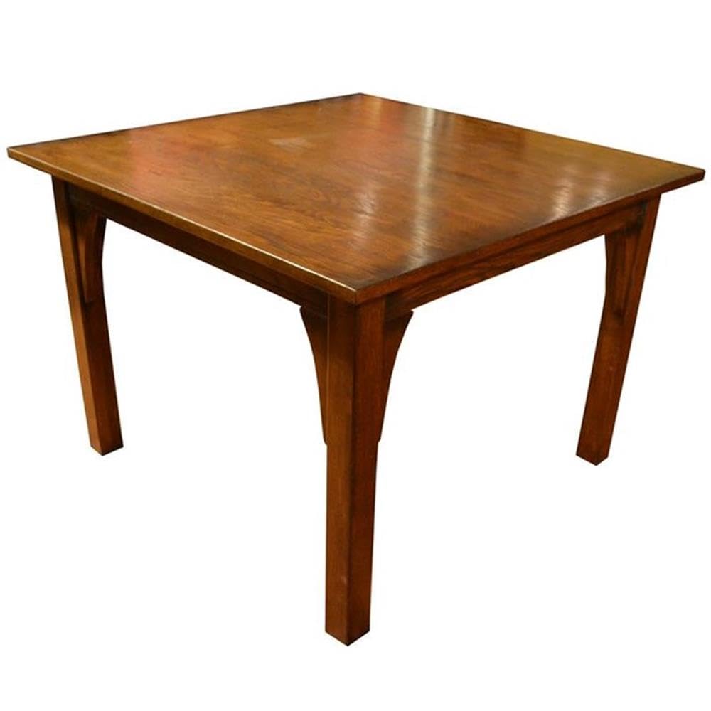 Pemberly Row Modern Solid Wood Square Dining Table, Walnut Finish, 30" H x 42" W x 42" D, Arts & Crafts Style, Sturdy Legs, Perfect for Small Dining