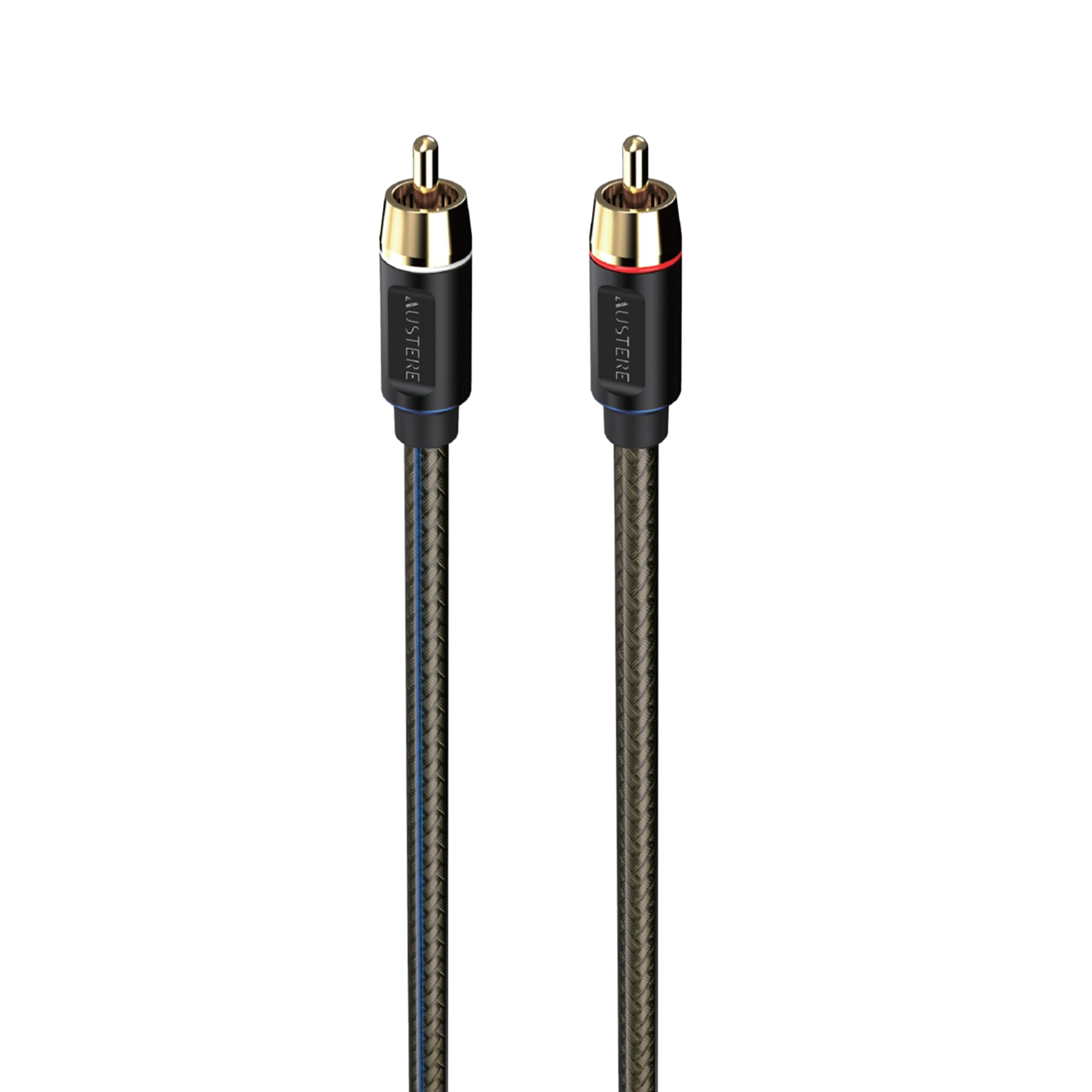 Austere V Series Audio Interconnect RCA Cable 2.0m Pure Gold Connectors, aDesign Precision LinkFit Housing & Soft-Touch High-Flex Cable
