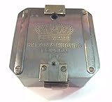 Esfera de tierra: 3 volumen: 0,500 kg. Uso: brújula vintage de navegación/coleccionables: funcional como brújula vintage trabajada. Material utilizado: latón macizo pesado. Compatibilidad: portables Kelvin Natural Sine Brunton 1917, brújula de latón y acabado de latón.