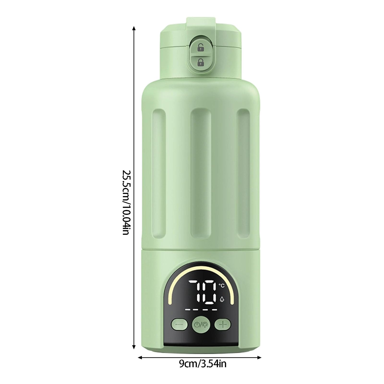Chauffe-biberon rechargeable de 30 W pour nouveau-né et enfants - Tasse chauffante de 500 ml - Chauffe-biberon sans fil pour voyage en plein air - Chauffage de voyage - Tasse à lait