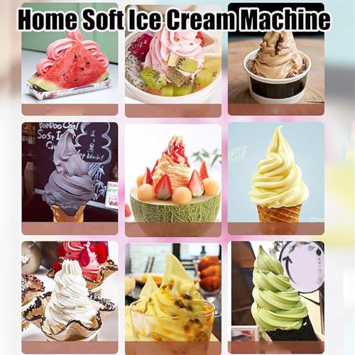 Mcamgiczin Softeismaschine, 1 Liter Automatische Mini Obst Soft-Serve Maschine für Zuhause, Bar, Cafe - Haushalt Eismaschine Kleine Eismaschine – Bild 7