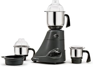 Preethi Diamond 750 Watts Mixer Grinder, 3 SS 304 Jars + Flexi Lid, Black