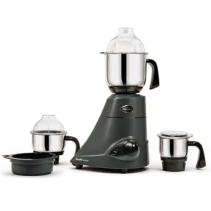 Preethi Blue Leaf Diamond 750W — 3 Jars + Flexi Lid