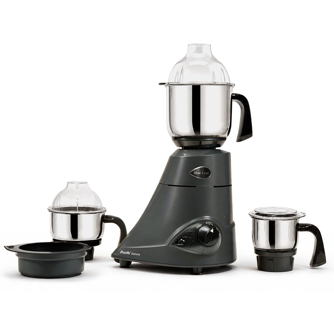 Preethi Diamond 750 Watts Mixer Grinder | 3 Stainless Steel (SS) Jars 
