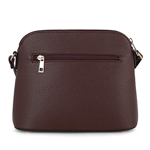 Image of SG SUGU Lunar Lightweight Medium Dome Crossbody Bag Shoulder Bag with Tassel | Zipper Pocket | Adjustable Strap
