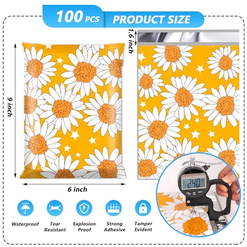 Pochette d'expédition plastique fleur emballage imperméable e-commerce x100