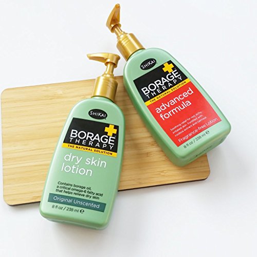 ShiKai Borage Therapy Body Lotion (8oz) | Lightly Fragranced Moisturizer Cream for Dry Hands & Body | With Borage Seed Oil