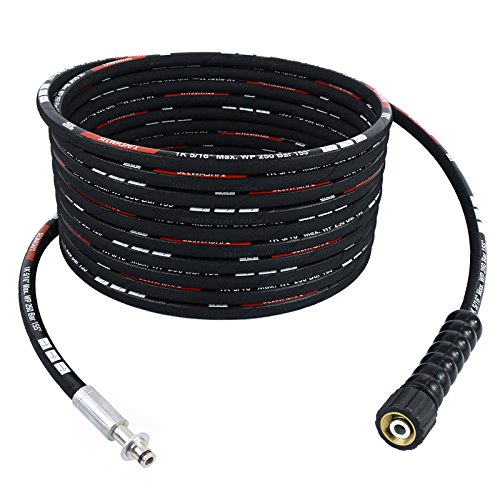 TECHKAR Lavadora de Alta Presión Manguera - Karcher Reemplazo de Manguera de Extensión - 10m 250bar DN8 Professional M22x1.5 Manguera de Alta Presión para Kärcher HD HDS - Enchufe de 10 mm