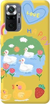 Xiaomi Redmi Note 10 Pro Max ile Uyumlu Sar  Renk Happy Desenli Kadife   Silikon Telefon K l f  GulumsemeyiUnutma_226