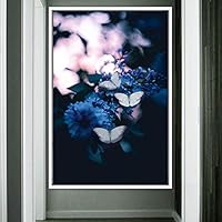 Framed Canvas Wall Art Butterflies Butterfly Colorful Farmhouse/Country Hallway Insects Multicolor Photography - 16x24 inches