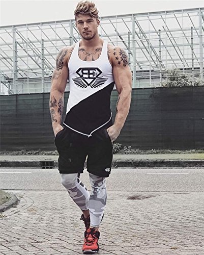 feifanshop Gym Men Bodybuilding Tank Top Muscle Stringer Athletic Fittness Shirt Clothes