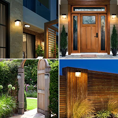 Brimmel Solar Sconce Lights Outdoor Aluminum Solar Wall Lights Motion Sensor, Dusk To Dawn Solar Wall Lights Waterproof Solar Sconce Lantern Wall Mount Light For Wall Porch Front Door Garage Backyard #TOP7