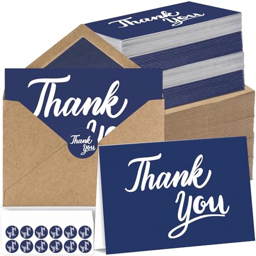 600 PCS Thank You Cards with Envelopes & Matching Stickers,