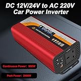 2000W Inverter 12V/24V to 220V, Pure Sine Wave Inverter 12V Power Inverter with Type C, USB, Socket Car Adapter, Bekasa Car Power Inverter for Vehicles with Digital Display for Travel, Camping, RV - Image 6
