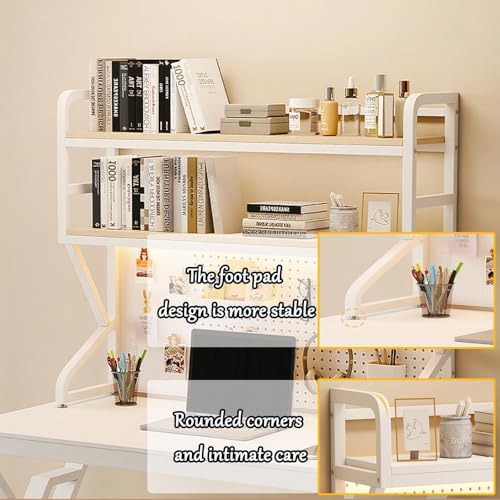 Étagère de bureau bois blanc 50 cm solution gain de place petits espaces