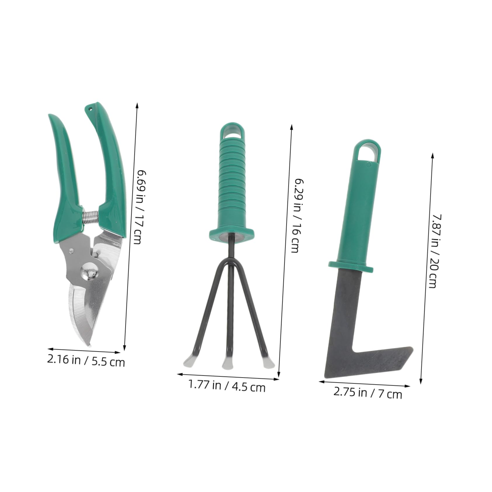 Kit de Herramientas de Jardinería 10 Piezas con Rastrillo, Pala y Tijeras, en Funda de Transporte para Cultivo y Mantenimiento del Jardín